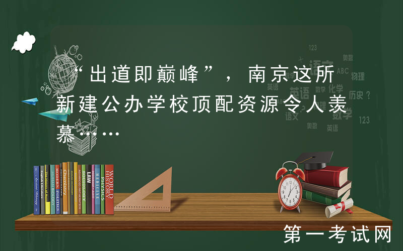 “出道即巅峰”，南京这所新建公办学校顶配资源令人羡慕……
