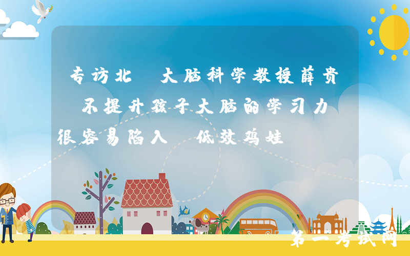 专访北师大脑科学教授薛贵：不提升孩子大脑的学习力，很容易陷入“低效鸡娃”