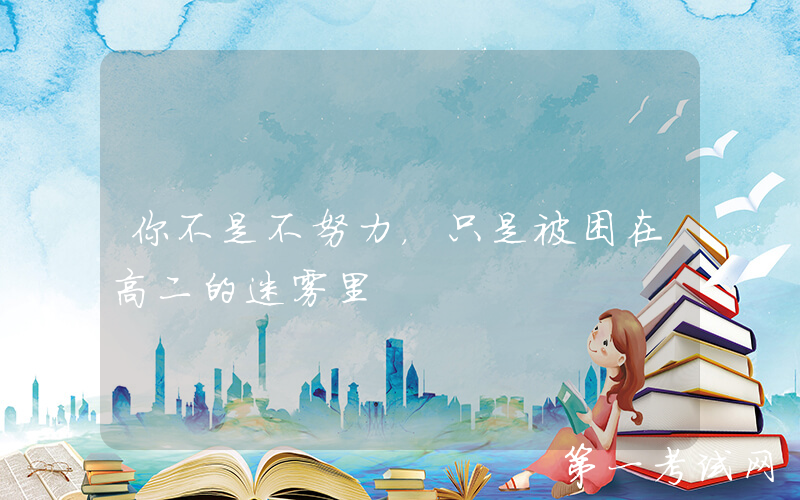 你不是不努力，只是被困在高二的迷雾里