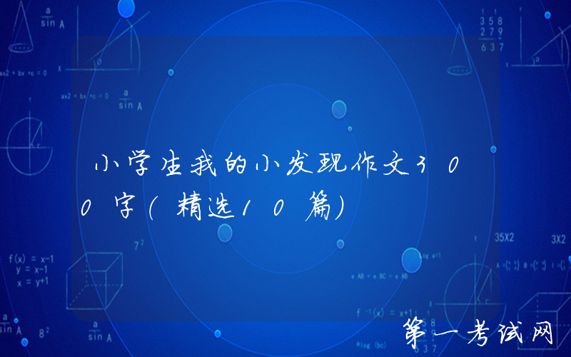 小学生我的小发现作文300字（精选10篇）