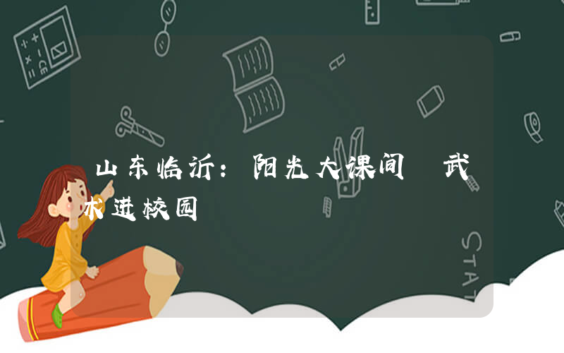 山东临沂：阳光大课间 武术进校园