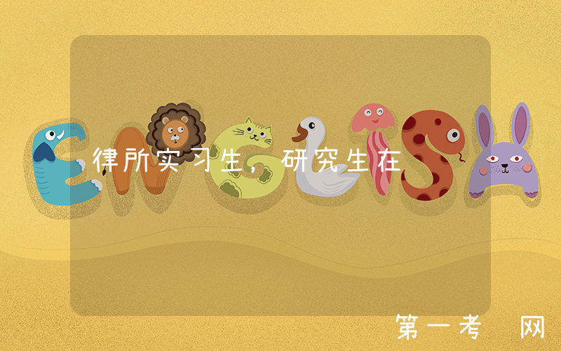 律所实习生，研究生在读