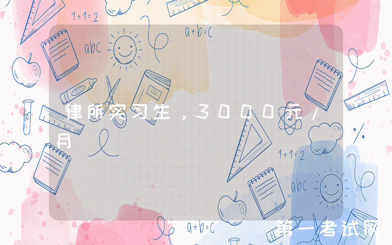 律所实习生，3000元/月