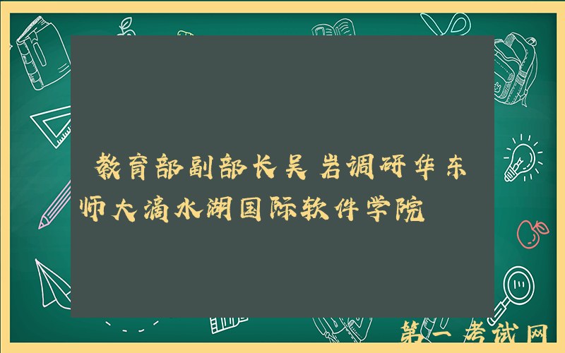 教育部副部长吴岩调研华东师大滴水湖国际软件学院