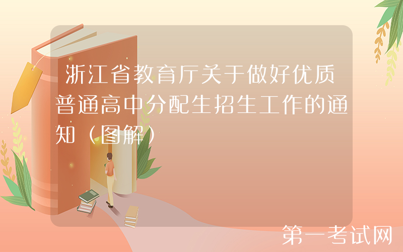 浙江省教育厅关于做好优质普通高中分配生招生工作的通知（图解）