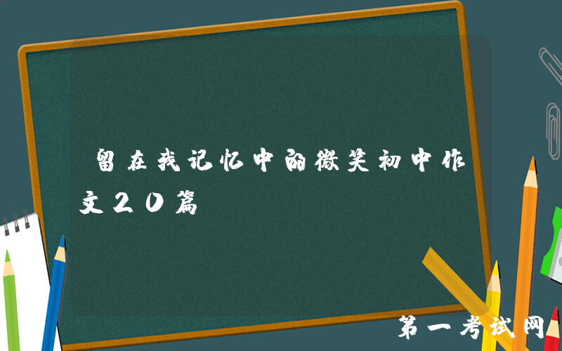 留在我记忆中的微笑初中作文20篇