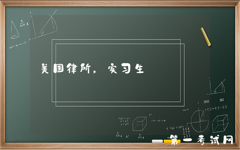 美国律所，实习生