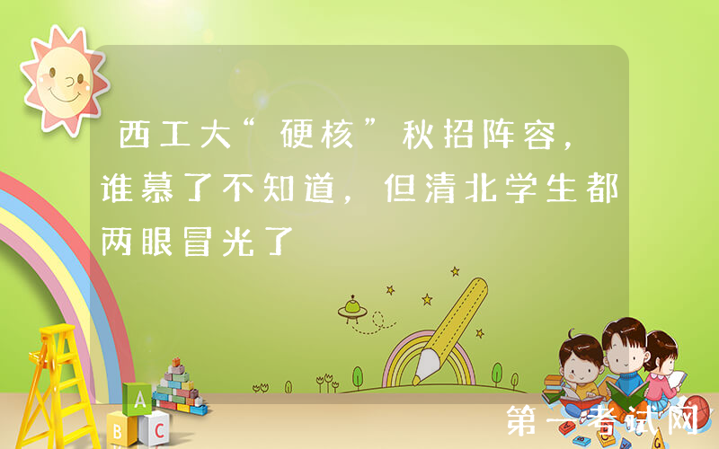 西工大“硬核”秋招阵容，谁慕了不知道，但清北学生都两眼冒光了