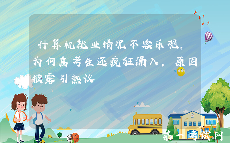 计算机就业情况不容乐观，为何高考生还疯狂涌入，原因披露引热议