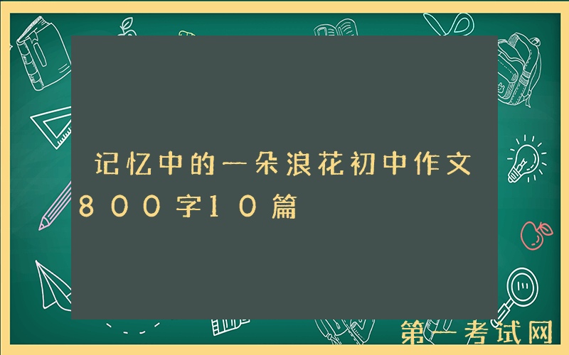记忆中的一朵浪花初中作文800字10篇