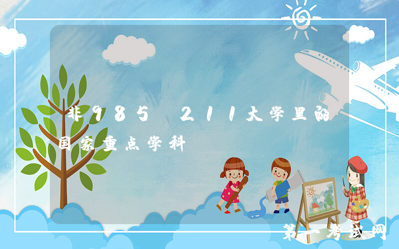 非985、211大学里的国家重点学科