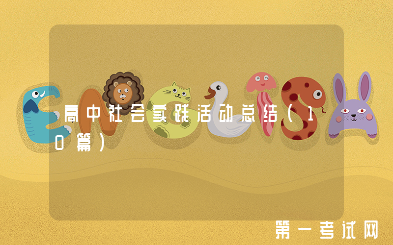 高中社会实践活动总结(10篇)
