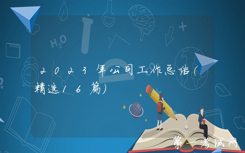 2023年公司工作总结（精选16篇）