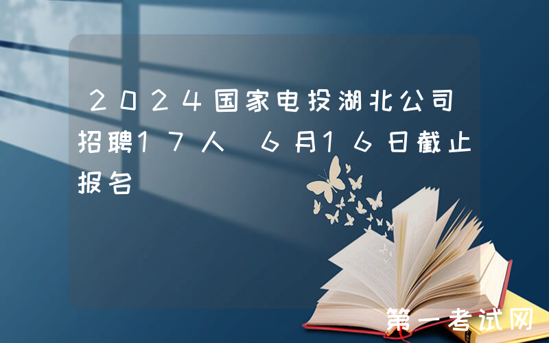 2024国家电投湖北公司招聘17人（6月16日截止报名）